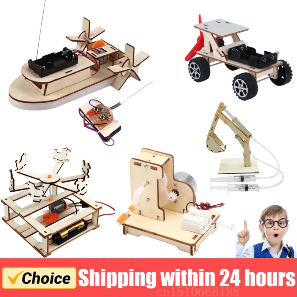 Science Diy Model - Modelo de barco de madera para