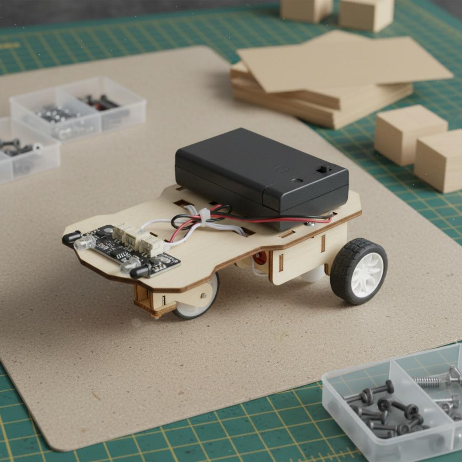 Science Kit - Kit de Vehículo Inteligente de Madera,